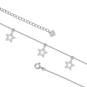 Bratara de picior argint cu stele DiAmanti Z1791X-DIA (Argint 925‰ 1,6 g.)